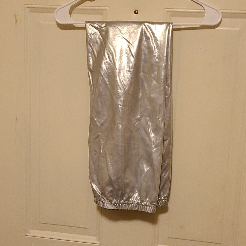 Silver costume leggings